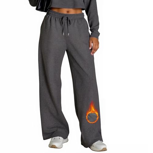 Neteson Pantalon Chandal Mujer Invierno Termico Pantalones Forro Polar Deportivos Pantalon Jogger Cálidos con Bolsillos Casual Sweatpants para Deporte Jogging Fitness Gimnasio Correr