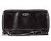 Big Skinny Women's Panther Leather Clutch Slim Wallet, Holds Up to 40 Cards, Black