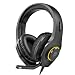EasySMX Gaming Headset for Xbox One S, X, PS4, PC with Soft Breathing Earmuffs, Adjustable Mic, Comfortable Mute & Automatic Cycling RGB LED Lights, Xbox Headset for Laptop, Nintendo Switch
