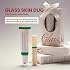 AXIS-Y Glass Skin Duo Korean Skin Care Set - Mothers Day Gifts for Mom - Dark Spot Correcting Glow Serum Targets Spot Treatment & Vegan Collagen Eye Serum for Dark Circles Fine Lines