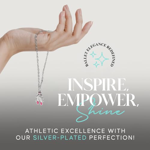 Sportybella Ballet Slippers Necklace- Dance Jewelry, Pink Ballet Shoes Charm Pendant For Dancers, Dance Teams and Dance Recitals3