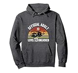 Level 13 Unlocked Official Adult 13th Jewish Bar Mitzvah Boy Pullover Hoodie