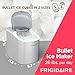 FRIGIDAIRE EFIC189-Silver Compact Ice Maker, 26 lb per Day, Silver (Packaging May Vary)