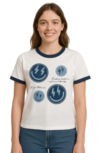Image of Lymio T Shirt for Women's | Cute Printed Women's T-Shirts | Korean Style Casual Wear Tops | Available in Pack of 2 (T-Girls-L-01-03)