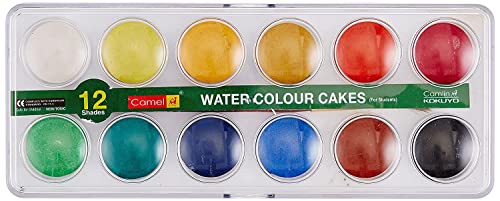 Image of Camel Camlin Kokuyo Oil Pastel (50 Shades) Student Water Color Cakes - 12 Shades