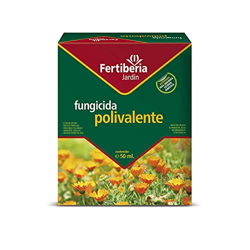 FERTIBERIA JARDÍN FUNGICIDA POLIVALENTE 50 ml. Amplio Rango de acción, con Efecto preventivo y curativo. Incluye Dosificador Cover
