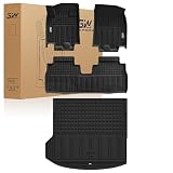 3W Floor Mats & Cargo Liner Fit for 2024-2025 2026 Chevrolet Chevy Equinox EV (Non Fuel), TPE All Weather Custom Fit for Chevrolet Equinox EV (Non Fuel) Accessories Full Set Car mats,Black