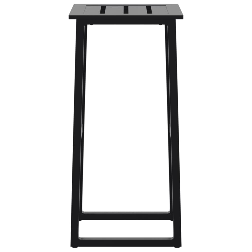 Stołek barowy zestaw 2 szt. czarny 38 x 38 x 80 cm stal