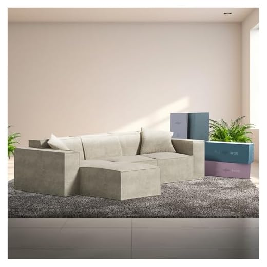 Modular Sectional Sofa with Ottoman Included
