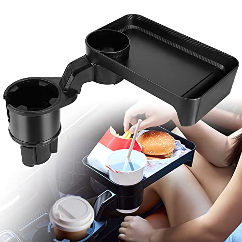 Portavasos expansor para carro con bandeja y soporte giratorio