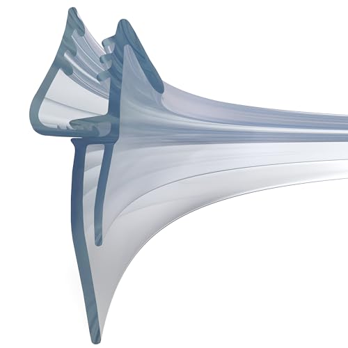 Uniblade Clear Shower/Bath Screen Seal Strip for 4-8mm Glass, Flexible Universal Fit, Shower Sealant - Perfect Door Seal for Shower and Bath Screens