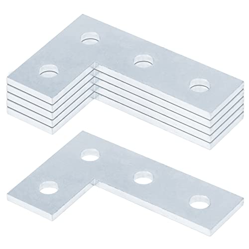 Support de fixation plaque plate L plaque d'angle 4 trous acier - 2