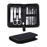 FIXBODY Nail Clippers Set, Professional Manicure set and Pedicure Kit, 10 Pieces Nail Care Kit, Toen