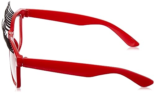 Acessorio Oculos Vermelho C/Cilios C/1 Un