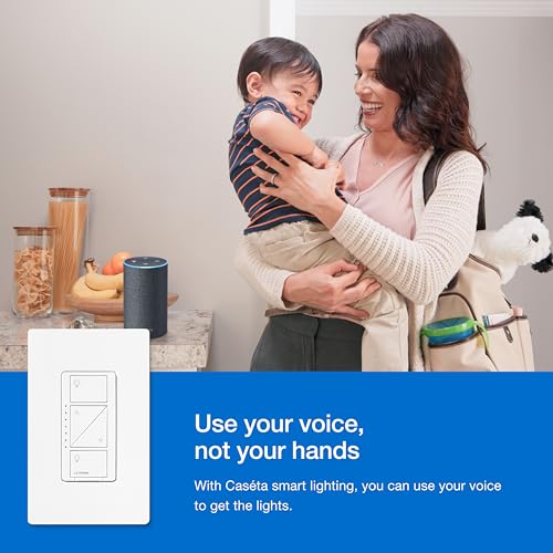 Lutron Caseta 3 Way Smart Dimmer Light Switch Kit, Includes Pico Remote, Bracket, and Smart Dimmer Switch, No Neutral Required, Works with Alexa, Apple Home, Ring, & Google Home, P-PKG1WB-WH, White by Lutron - Image 6