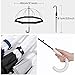 ThreeH Clear Dome Umbrella Windproof Lightweight Transparent Bubble Surface Automatic Open Stick Rain Umbrella for Weddings Party,Black
