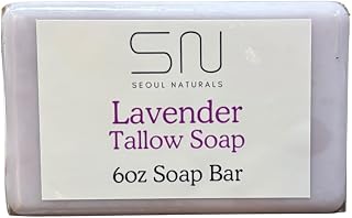 Seoul Naturals Lavender Tallow Soap, 6 oz | Skin Cleansing, Handmade, Hydrating, K Beauty Inspired