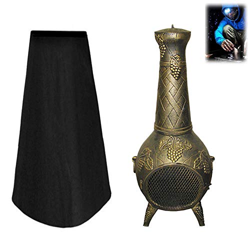 Large Chimenea Cover Comficent Waterproof Heavy Duty Garden Heater Outdoor Garden Patio Heater Cover UV Protector 1.2m High