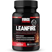 Force Factor LeanFire Pre Workout Energy Pills with Green Tea Extract and Caffeine to Increase Energy, Build Lean Muscle, Black, 30 Count (Pack of 1), Package May Vary