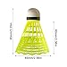 3/6 Pcs Badminton Shuttlecocks, Nylon Badminton Shuttlecocks Birdie Balls Nylon Feather, Great Stability Durability High Speed Training Shuttle Balls for Indoor Outdoor Practice (Yellow-3pcs)