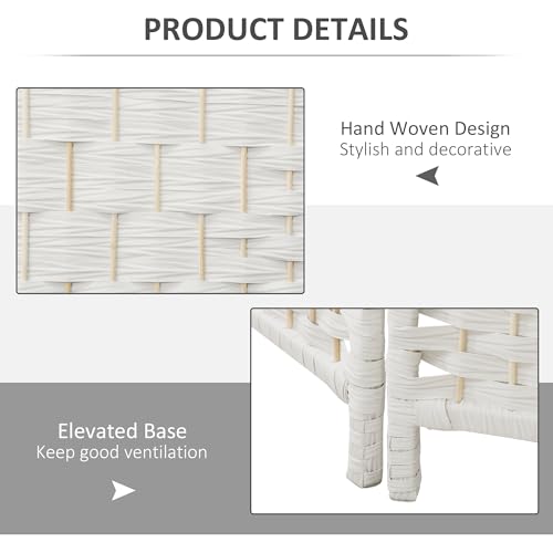 image for HOMCOM Room Divider 3 Panel, 6FT Tall Folding Privacy Screen, Freestan