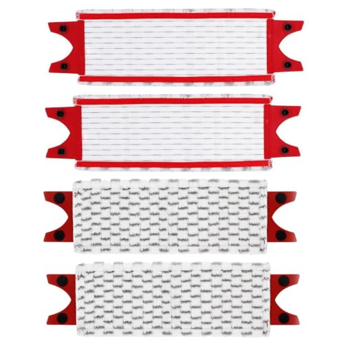 Mop Heads Replacement Spray Mop Head Replacement Dual Rubber Strips Suitable for Efficient Cleaning Grey Refill Set of Four Compatible with Select Mop Models