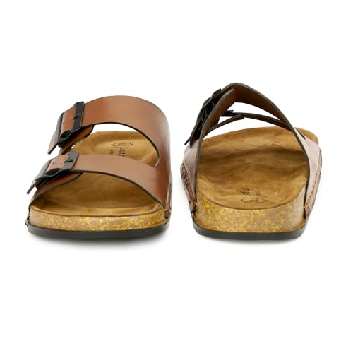 Image of Leatherful Men's premium leather slipper | Genuine Leather upper | Suede Leather Insole | PU sole | Stylish flip flop for men |