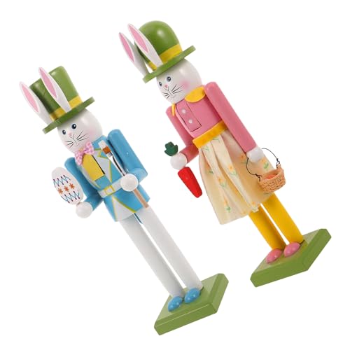 Figurines Casse-Noisette Lapin en bois : la solution pour une déco de table de Pâques réussie