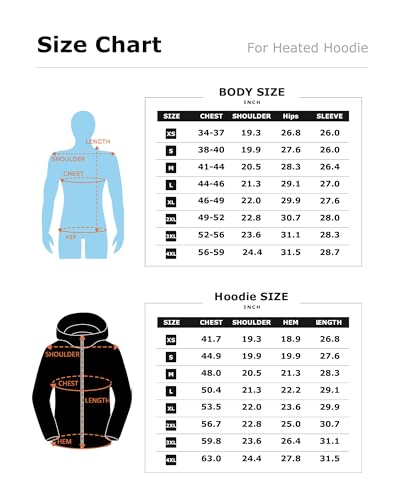 Venustas Pullover Heated Hoodie With Battery Pack 7.4V For Unisex With 5 Heating Zones thumb #5
