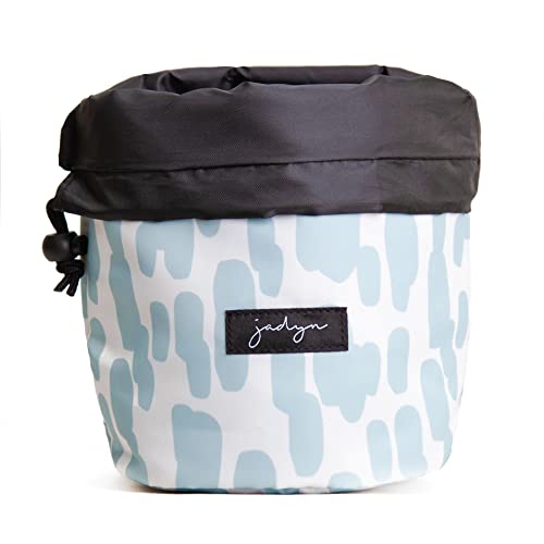 Jadyn Cinch Top Compact Travel Makeup Bag and Cosmetic Organizer for Women (Raindrop)