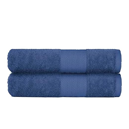 Victorio & Lucchino Juego de Toallas 100% Algodón - 2 Toallas Baño (Ducha) 70x140cm - Color Cobalto