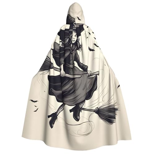 Robe de magicien homme avec capuche mystique et imprimé volant thématique