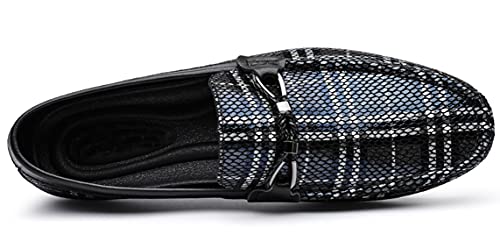 Minishion Mens Dress Loafers Fashion Printed Soft Slip-ons 1259#3