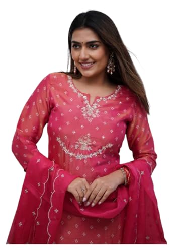 Ensemble Kurta pour femme Yashika rose taille M tunique indienne moderne