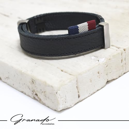 GRANADO ACESSÓRIOS, Bracelete Nossa Senhora Pulseira Maria Mãe Santíssima Couro - AM