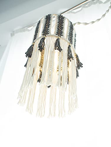 Macrame Lamp Shade Boho Hanging Pendant Light Cover Ceiling Lighting Handmade Chandelier Shade For Bedroom #TOP4