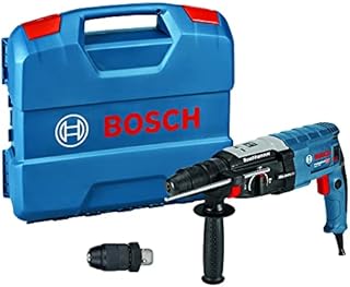 Bosch Professional Rotary Hammer with SDS plus GBH 2-28 F (240V, incl. Auxiliary handle, Depth stop 210 mm, Machine cloth, Quick change chuck 13 mm, SDS plus quick-change chuck, in Carrying case)