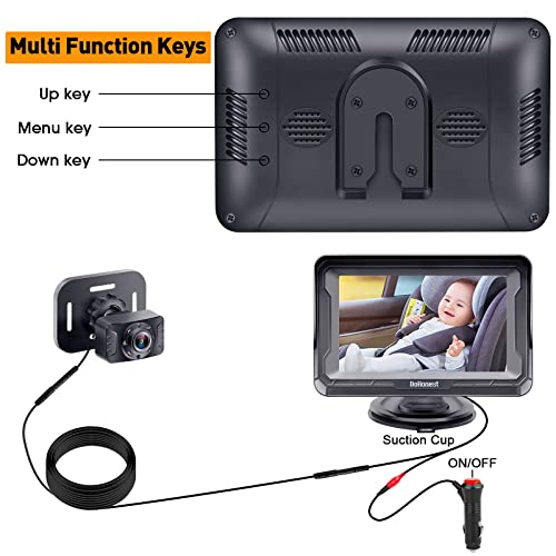 DoHonest Baby Car Camera HD 1080P - Rear-Facing Car Baby Monitor with Night Vision, Adjustable View Angle, Easy Setup, Anti-Glare Display, Safety for Kids & Infants by DoHonest - Image 7