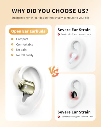 inscamera Open-Ear Headphones, Over Ear Earbuds with Ear Hooks, True Wireless Bluetooth Earphones with Microphone, Touch Control, Clear Calls, 60H Playtime, IPX7 Waterproof for Running and Workouts - Image 7