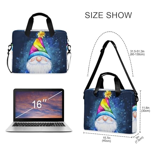 Maletín para portátil con diseño de gnomo rainbow miniatura 4