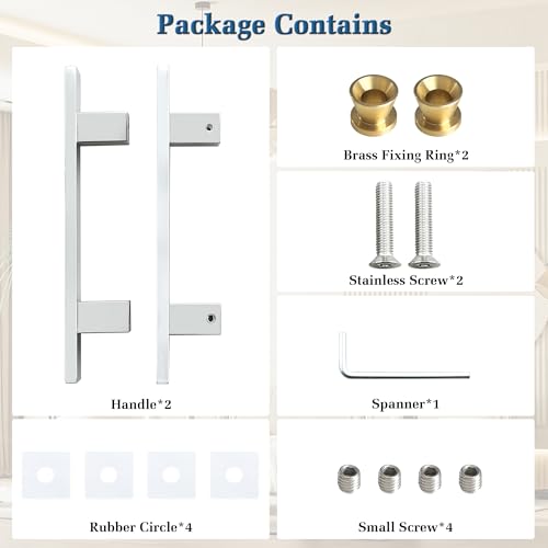 Alise 6"Shower Door Handle,Sliding Door Handles,Push Pull Glass Door Handle by Alise - Used condition - Image 9