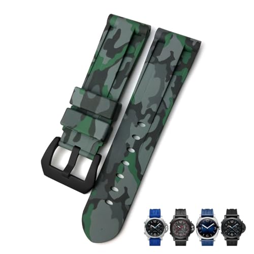 Bracelet camouflage sport étanche coloré pour Panerai 26mm