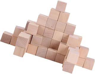 TEHAUX 100 Pçs De Madeira Mini Quebra-Cabeças De Madeira Blocos De Madeira Simples Cubos De Madeira Em Branco Blocos De Cubo De Madeira Bloco Quadrado DIY Cubo De Artesanato Escultura Em