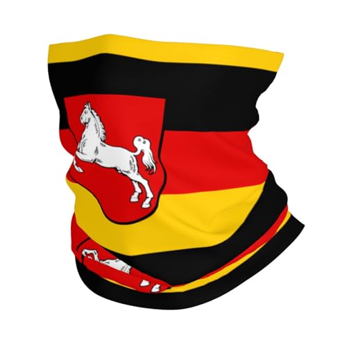 rrxnbcgg Halstuch mit niedersächsischer Flagge, Gesichtsmaske, Stirnband, Bandana, wiederverwendbar, für Angeln, Motorrad, Herren und Damen, Outdoor-Schal