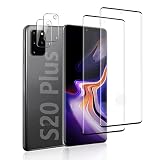 [2+2 Pack] Galaxy S20 Plus Screen Protector and Camera Lens Protector, 9H Tempered Glass, Ultrasonic