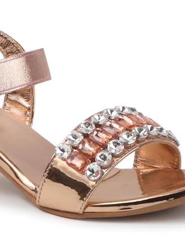 Image of iconics Women Glamorous block Heel Sandal with Crystal Embellishment