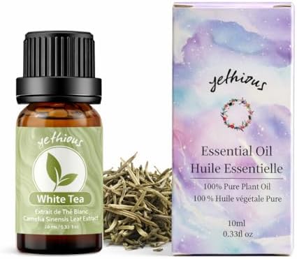 yethious White Tea Essential Oil For Diffuser Pure & Natural Aromatherapy Oil White Tea Fragance Oil for Massage, Skin Care, Humidifier 10ml