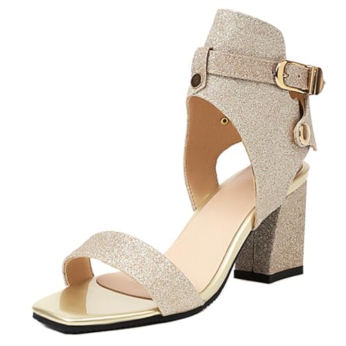 Sandales mariage bout ouvert aux finitions brillantes et talon haut Gicoiz