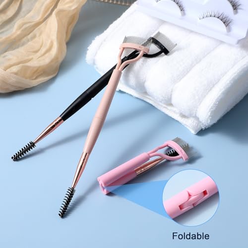 Oruola 3 peças separadoras de cílios, ferramenta separadora de cílios 2 em 1, separador de pente de