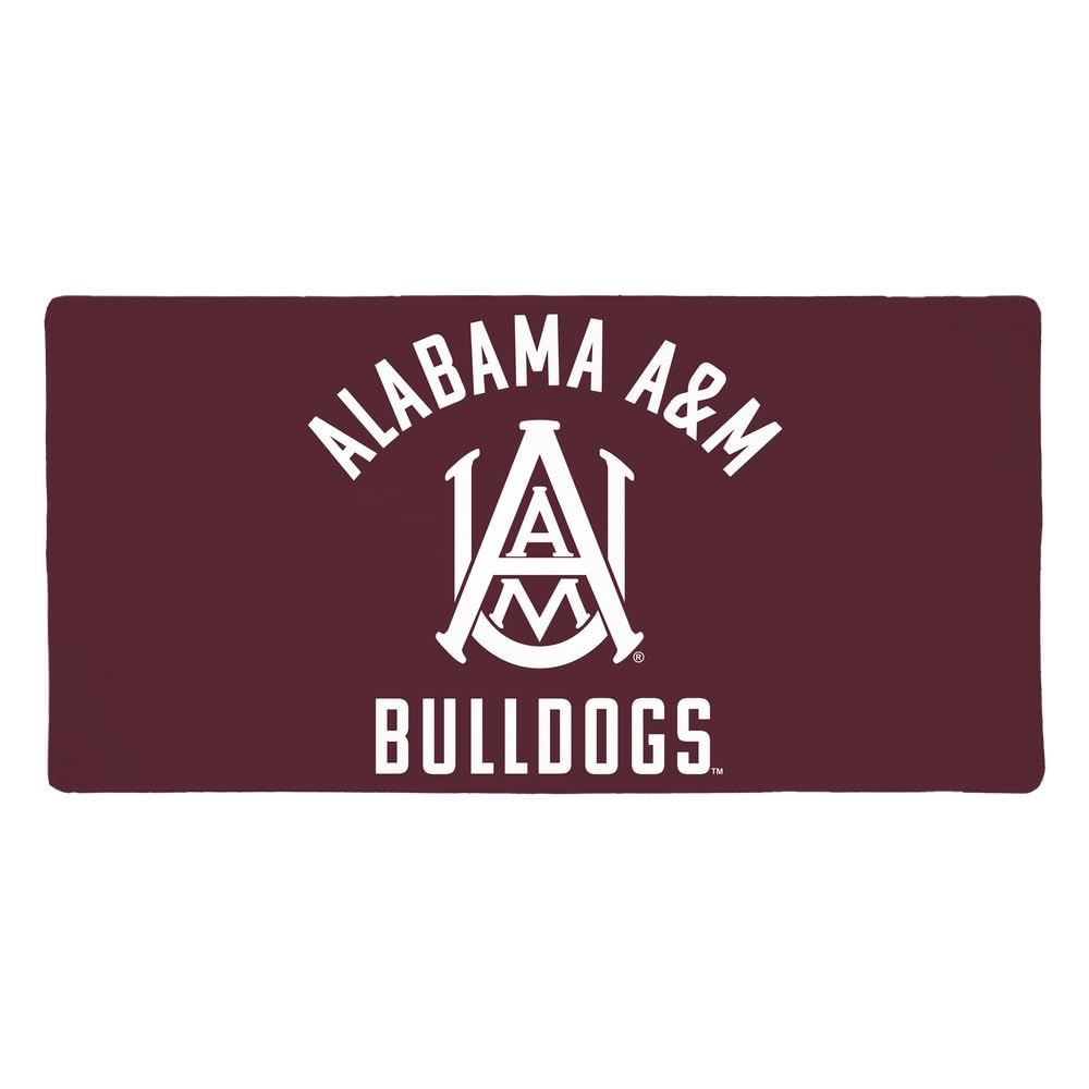 Alabama A&M University Bulldogs Logo Large Gaming Mouse Pad Desk Mat with Stitched Edges, Non-Slip Base for Gamer, Home and Office, 31.5 x 15.7